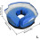 Inflatable Dog Cone for Post Surgery Recovery, Soft Adjustable Donut Collar, Blue L 4