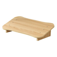 Ergonomic Wooden Footstool with Tilted Design for Under Desk Leg Support in Office or Home