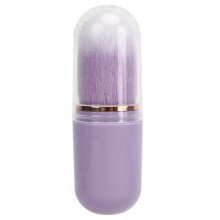 Purple Nail Dust Brush Retractable Soft Bristles MultiPurpose Makeup Powder Brush for Manicure