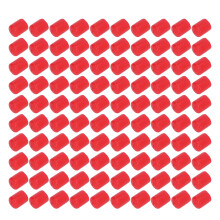 100 pezzi di cappucci terminali rotondi in PVC rosso, diametro 18mm, ignifughi