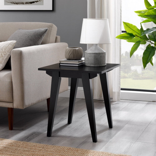 Japandi Minimalistisk Sidebord i Massivt Træ – Sort 2