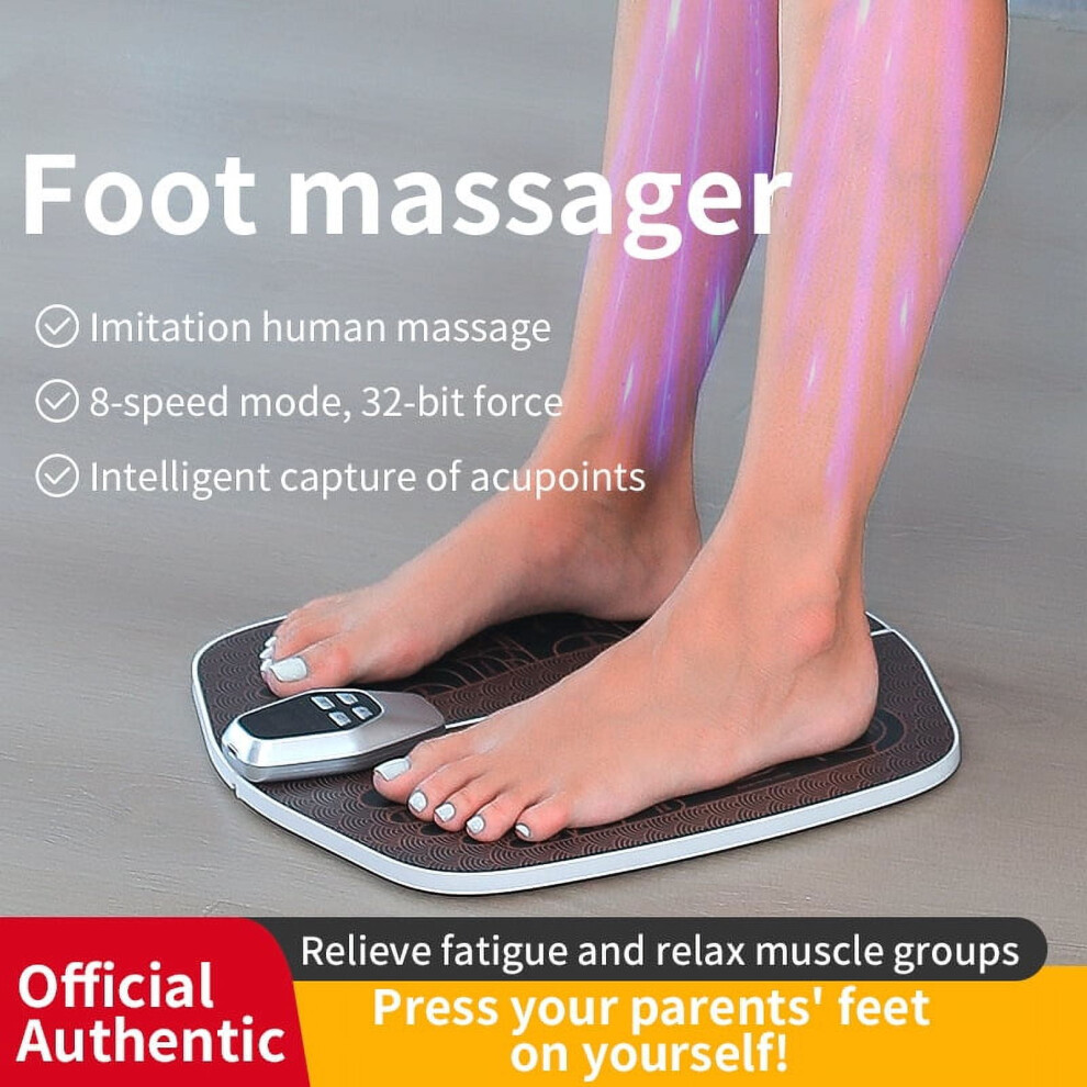 Brown Ems Sole Massage Foot Mat Foot Massager Pulse Sole Foot Massage Massager Micro Current Foot Physiotherapy