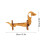 Zmeidao Clearance Dachshund Ράφι Κρασιού Μονό Μπουκάλι Ξύλινη Επιτραπέζια Βάση για 3