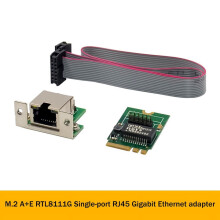 M.2A+E netwerkkaart met één RJ45-poort en gigabit-bits