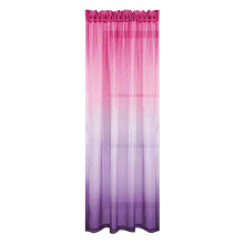 XIUH Home Textile Curtain Gradient Color Tulle Door Window Curtain Drape Panel Sheer Scarf Valances 1PC (Hot Pink)