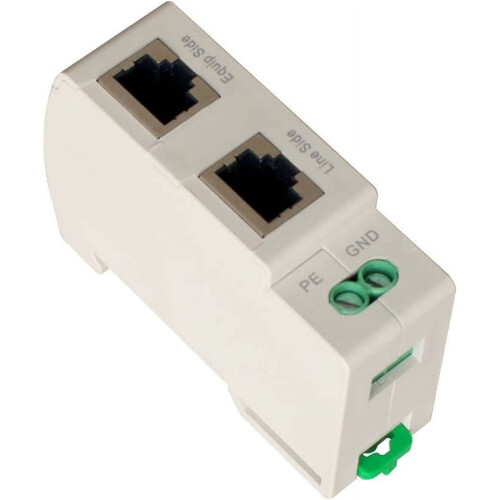 Προστασία υπερτάσεων Gigabit Ethernet PoE WTH-SG/RJ45DIN σε ράγα, πλήρης προστασία υπερτάσεων GDT