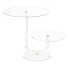 2-laags cupcake displaystandaard, ronde acryl taartplank, doe-het-zelf snoep- en desserttoren, decoratiegereedschap voor bruidstaarten