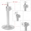 ESTONE 360 Degree Adjustable Projector Ceiling Mount Stand Wall Projector Bracket Metal 3