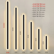 Lineáris lámpa, modern LED fali lineáris lámpa, hosszú szalagos fali lámpa, fürdőszobai folyosói világítás