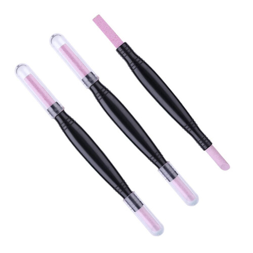3pcs DualEnd Nail Buffer Stick Set for Precise Cuticle Care and Fine Grinding File