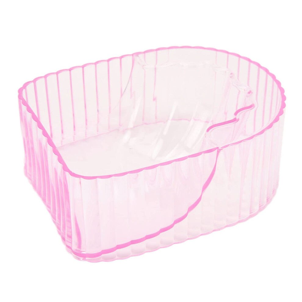 Pink Nail Soaking Bowl With Ergonomic Groove, Shell Acrylic Manicure Hand Soak For Salon