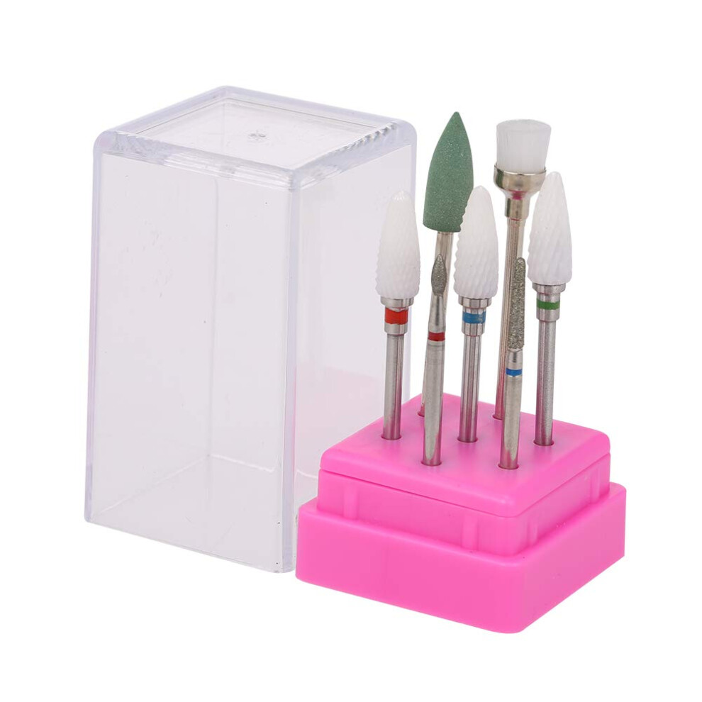 7pcs Nail Drill Bits Set for Manicure and Pedicure, Replacement Bits for Electric Nail Drill