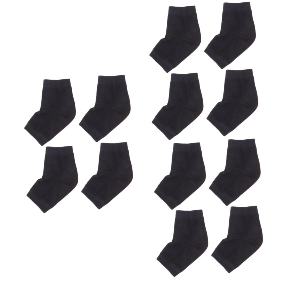 Moisturizing Gel Heel Socks for Dry Cracked Feet, 6 Pairs Ankle Length Soft Breathable Fit