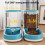 PetClub Μεγάλης Χωρητικότητας Μπολ Νερού Pet3.8L Διανομέας Νερού Τροφίμων Μεγάλης 5