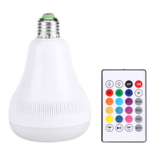 Žárovka nálady s Bluetooth reproduktorem, funkce změny barvy, dálkové ovládání a ovládání přes aplikaci, přizpůsobená atmosféra,