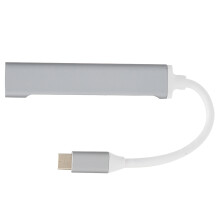 Aluminiowy rozdzielacz USB typu C z 4 portami USB, stabilna praca i antypoślizgowa gumowa podstawa, kompaktowy rozdzielacz USB typu C na USB 3.0,