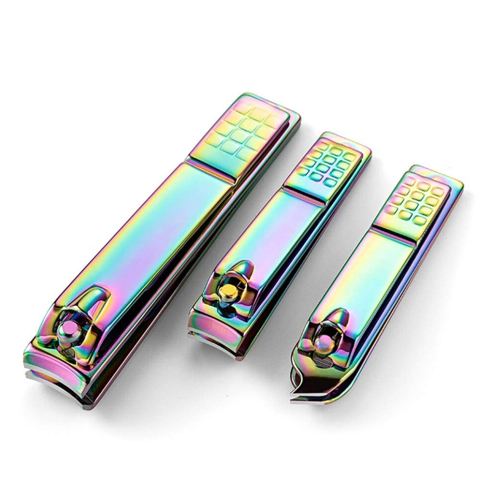 Stainless Steel Nail Clipper Dual Use Design for Toenail and Fingernail Manicure Pedicure