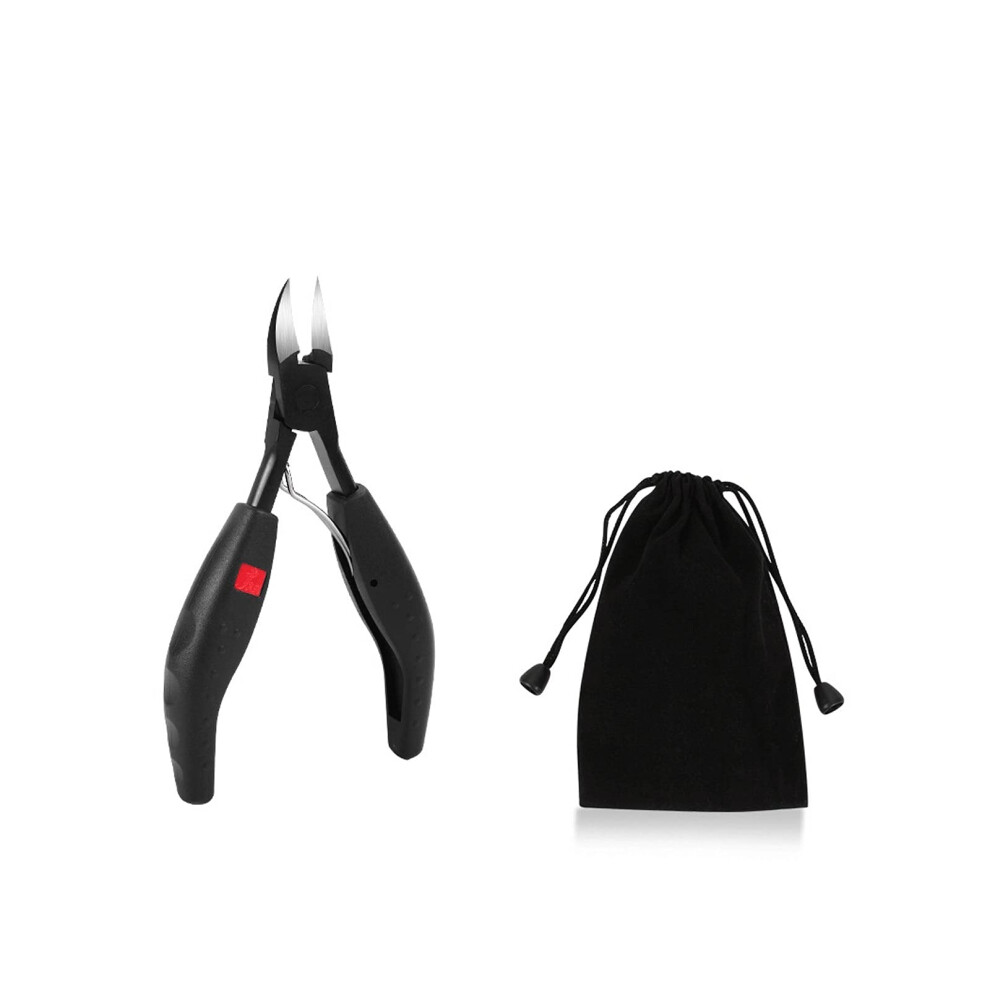White Stainless Steel Nail Clippers For Thick Toenails With Ergonomic Grip, Precision Trimmer, 1Pc