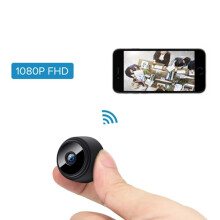 W9 Mini Spy Camera Wireless Wifi IP Home Security Cam HD 1080P Black