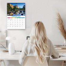 Calendário de mesa 2024-2025, Calendário de parques Vmvidoty 2025, Presentes, Calendário de parede mensal, 12 meses, Economize até 32%