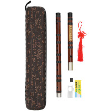 Handmade Dizi Flute with Lifetime Warranty Bitter Bamboo Construction, Includes Complete Accessory Kit for Learning and Performance, Adjustable Pitch