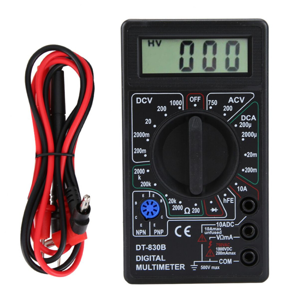 Digital Multimeter Lcd Display Voltmeter Ammeter Ohm Tester With Diode Test Function Automatic Low Battery Indication Overload Protection For 9448196034569