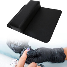 Manicure Hand Rest PU Leather Cushion for Nail Art Salon Arm Support Pad Black