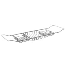 Stainless Steel Extendable Bathtub Tray Bath Caddy with NonSlip Surface and RustResistant Finish