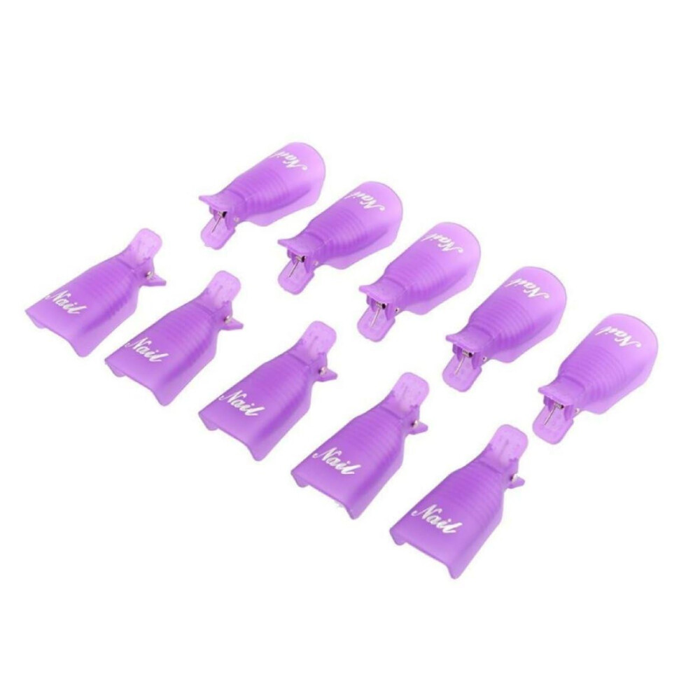 Gel Polish Remover Clips 10PCS Reusable Clip Caps for Fast Soak Off Acrylic and Gel Nails