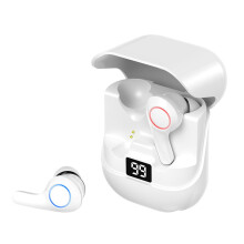 Słuchawki bezprzewodowe Bluetooth EQWLJWE z cyfrowym wyświetlaczem i sterowaniem dotykowym, kompatybilne z TWS, stereo douszne, wodoodporność IPX5