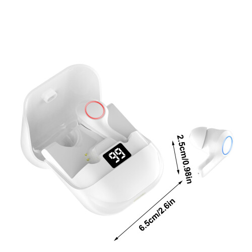 Ασύρματα ακουστικά Bluetooth EQWLJWE με ψηφιακή οθόνη και έλεγχο αφής, συμβατά με TWS, 2