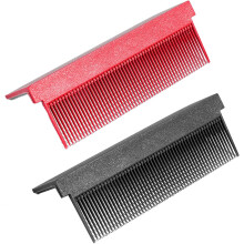 peines alisadores de cabello, compatibles con planchas para el cabello, accesorio de clip tipo V para alisar el cabello (rojo + negro)