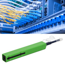 Stylo de nettoyage pour fibre optique LC 1,25 mm Résine non statique, utilisation >800, Vert