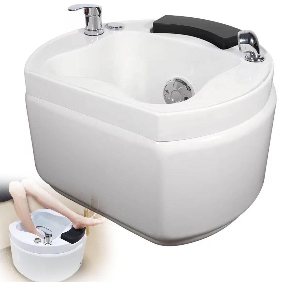 Acrylic Deep Foot Spa with Massage, Bubble Vibration and Adjustable Temperature for Home Salon