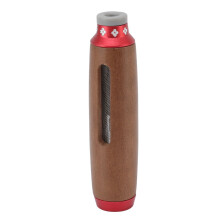 POSACENERE PER AUTO IN LEGNO NOCE CON MOTIVO FIORE DI PRUGNOLO, PORTATILE IN ALLUMINIO, 50g
