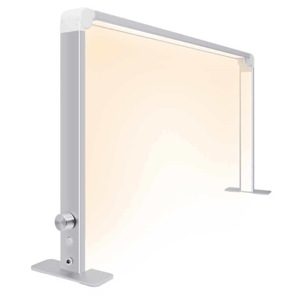 Half Moon LED Nail Table Lamp with Adjustable Brightness, Shadowless UShape Light for Manicure and Lash Extensions, Silver