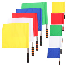 20Pcs Lightweight Handheld Signal Flags for Soccer Sports Referee Use