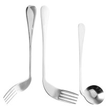 4Sets Pflege Besteck Set Silber , Adaptiv Für Ältere Personen