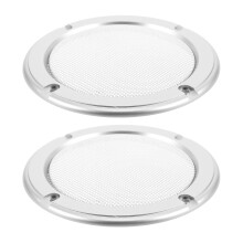 4Pcs Silver Car Speaker Grill Covers Metal Mesh Protective