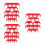 18Pcs Car Ignition Wire Holders Red Plastic Spark Plug Wire Separators 4