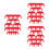 18Pcs Car Ignition Wire Holders Red Plastic Spark Plug Wire Separators 6
