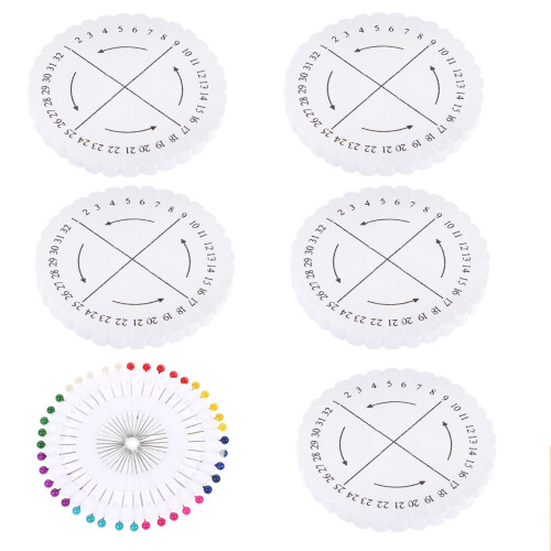 4Sets White Kumihimo Disk DIY Bracelet Tool with Firm Thread Hold