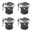 4Pcs Lightweight Aluminum Motorcycle Drink Holder Perch Mount Silver 5