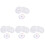 4Sets White Kumihimo Disk DIY Bracelet Tool with Firm Thread Hold 8