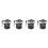 4Pcs Lightweight Aluminum Motorcycle Drink Holder Perch Mount Silver 4