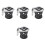 4Pcs Lightweight Aluminum Motorcycle Drink Holder Perch Mount Silver 3