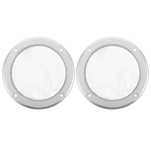 4Pcs Silver Car Speaker Grill Covers Metal Mesh Protective 1