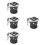 4Pcs Lightweight Aluminum Motorcycle Drink Holder Perch Mount Silver 7