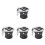 4Pcs Lightweight Aluminum Motorcycle Drink Holder Perch Mount Silver 2