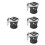 4Pcs Lightweight Aluminum Motorcycle Drink Holder Perch Mount Silver 6